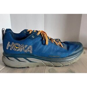 Hoka One One Challenger ATR 4 Mens 14 Trail Running Shoes Blue Orange 1018294